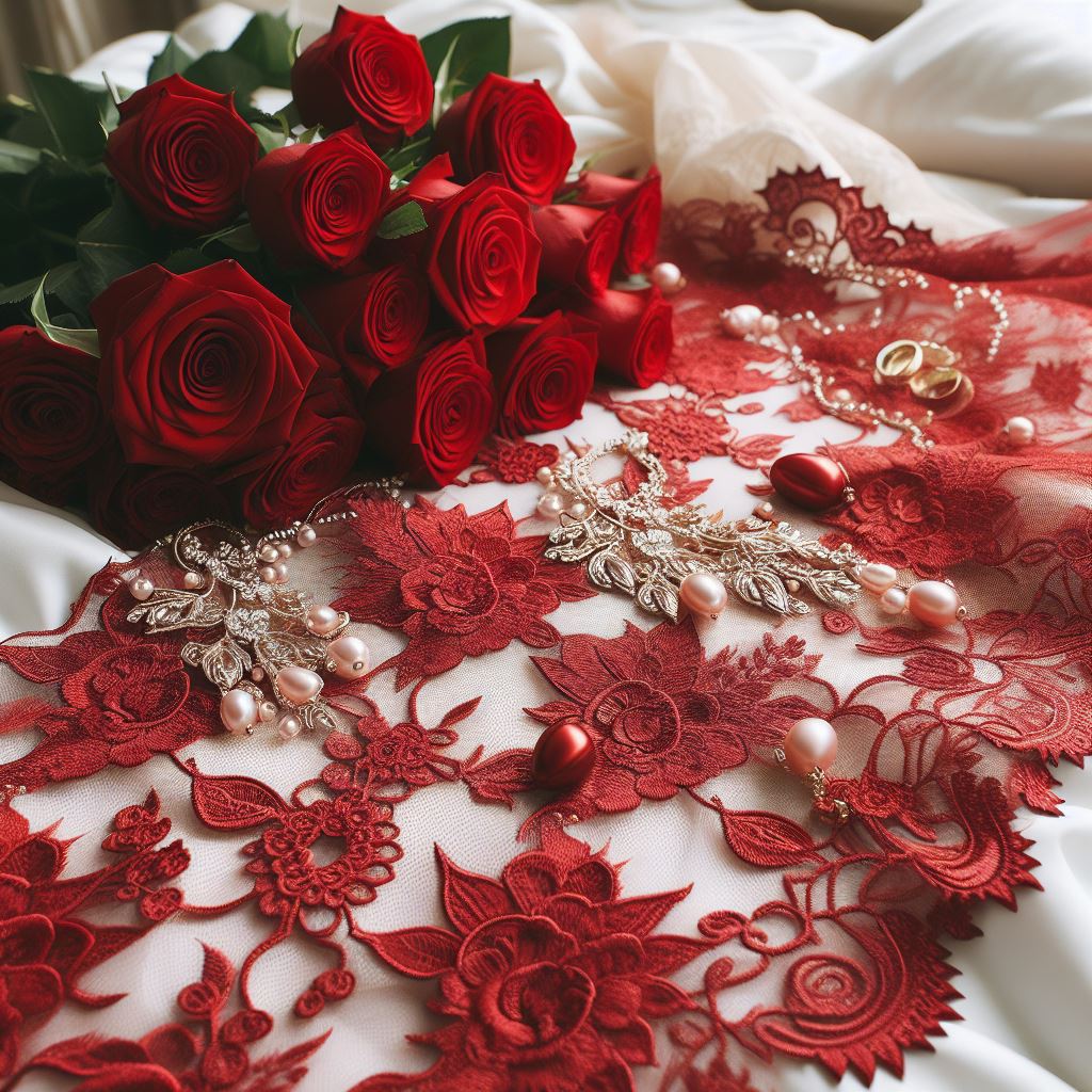 spitzenstoff rot mit roten rosen titelbild unterwäsche nähen tipps und kostenlose schnittmuster